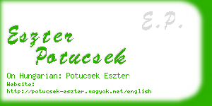 eszter potucsek business card